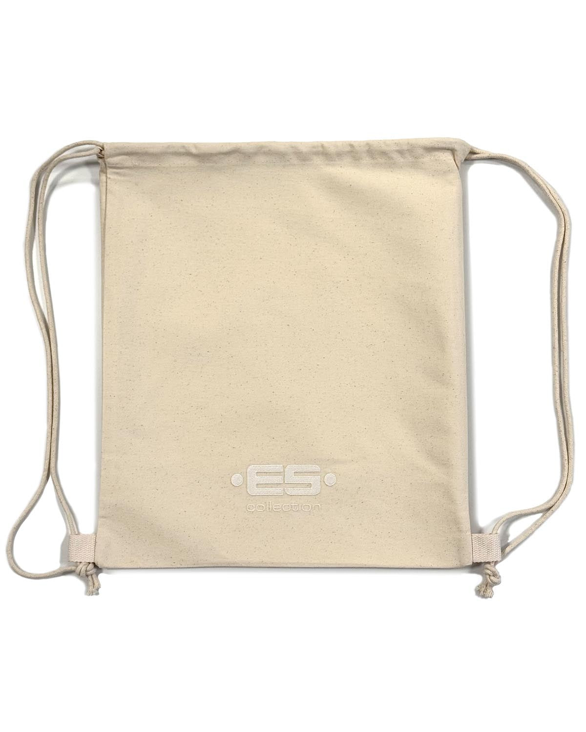 ES Collection Organic Cotton Beach Bag - Stylischer Rucksack aus Bio Baumwolle für Essentials, front