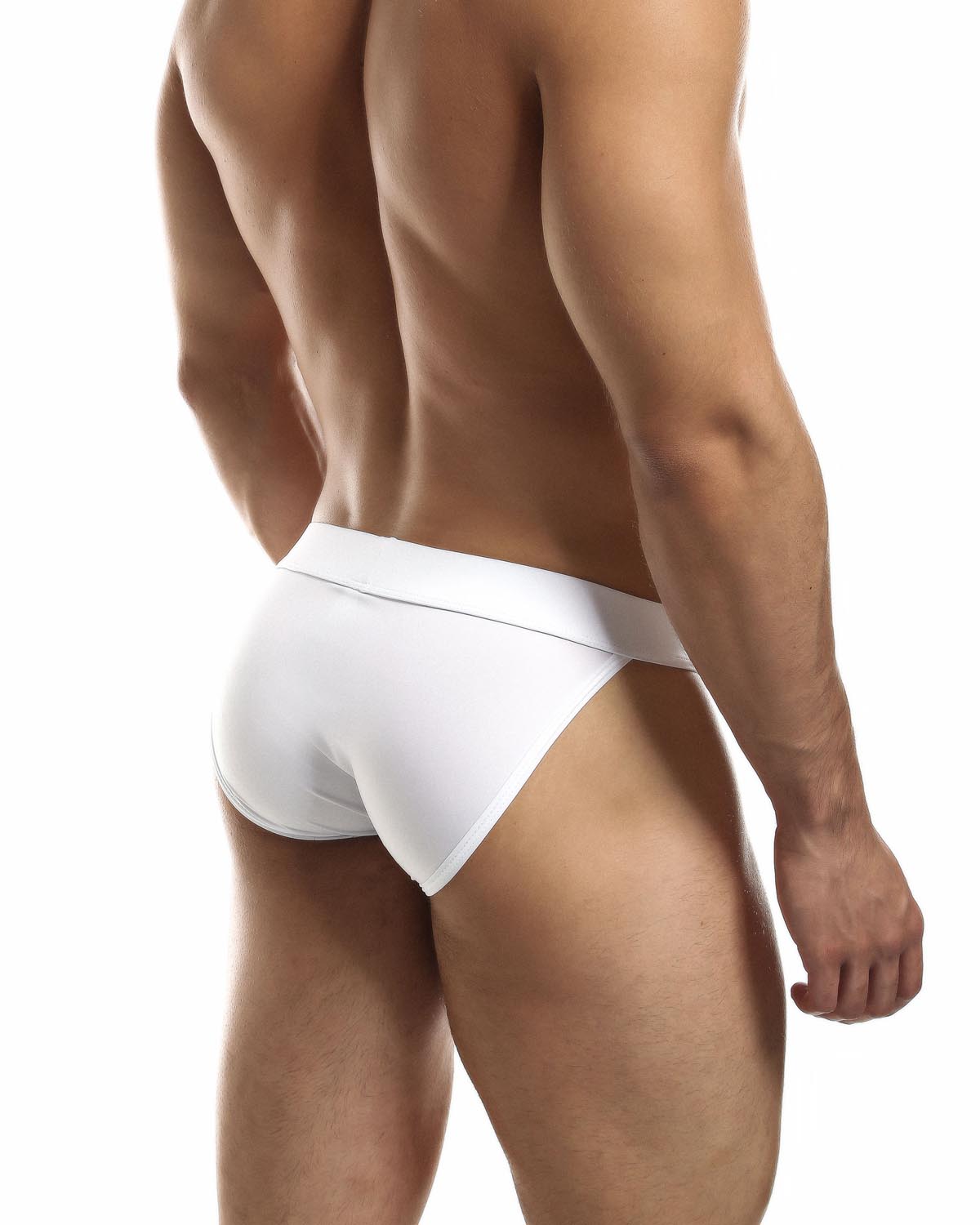 Intymen Obscene Tanga Brief - ultra knapper Low-Rise Slip mit Pouch für Männer aus Microfaser in weiß, back