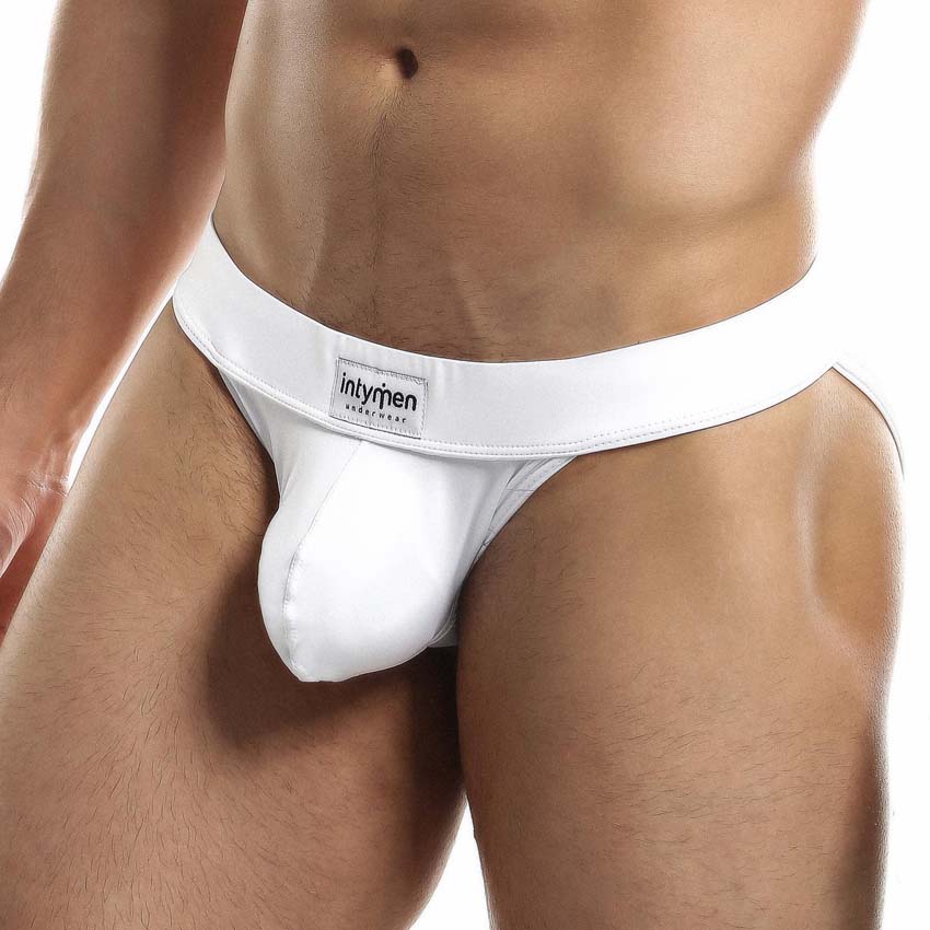 Intymen Obscene Tanga Brief - ultra knapper Low-Rise Slip mit Pouch für Männer aus Microfaser in weiß