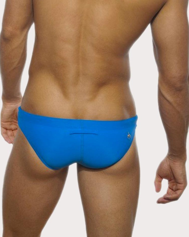 Marcuse Arrest Me Swim Brief - Sexy Männer Badeslip mit ultra knapper Low-Rise Passform, blau, back
