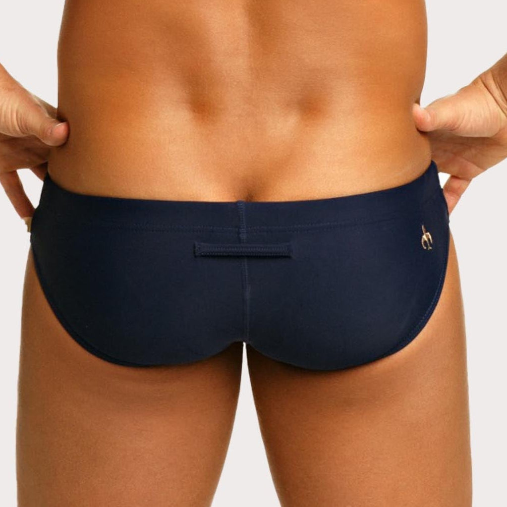 Marcuse Arrest Me Swim Brief -  Männer Badeslip mit ultra knapper Low-Rise Passform, navy, back