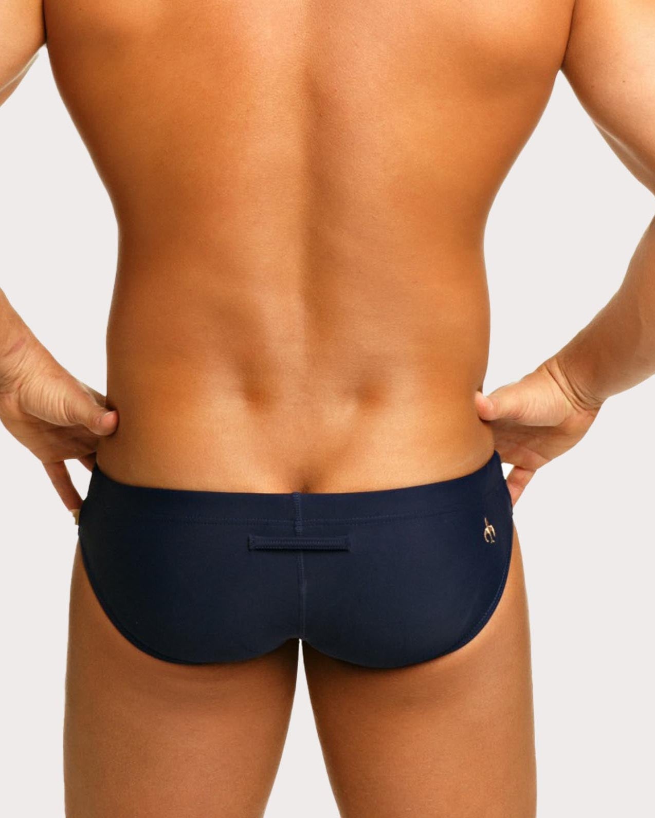 Marcuse Arrest Me Swim Brief - Sexy Männer Badeslip mit ultra knapper Low-Rise Passform, navy, back