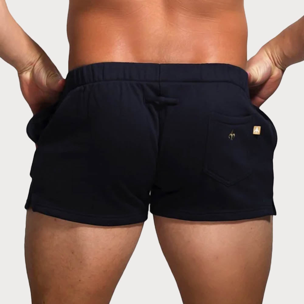 Marcuse Physical Shorts - Kurze Sporthose für Männer im Slim-fit Design in navy-blau, back