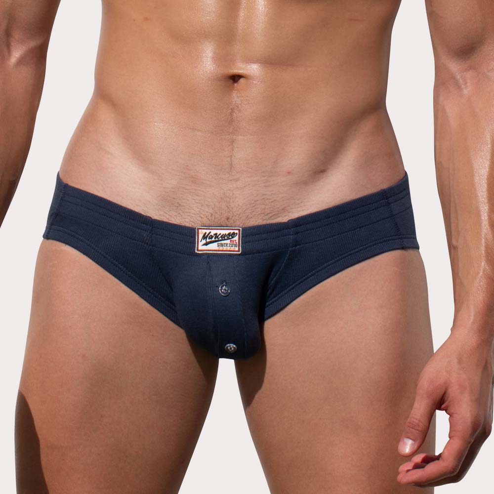 Waterboy Brief - Low-Rise Slip für Männer mit Knopf-Eingriff, navy