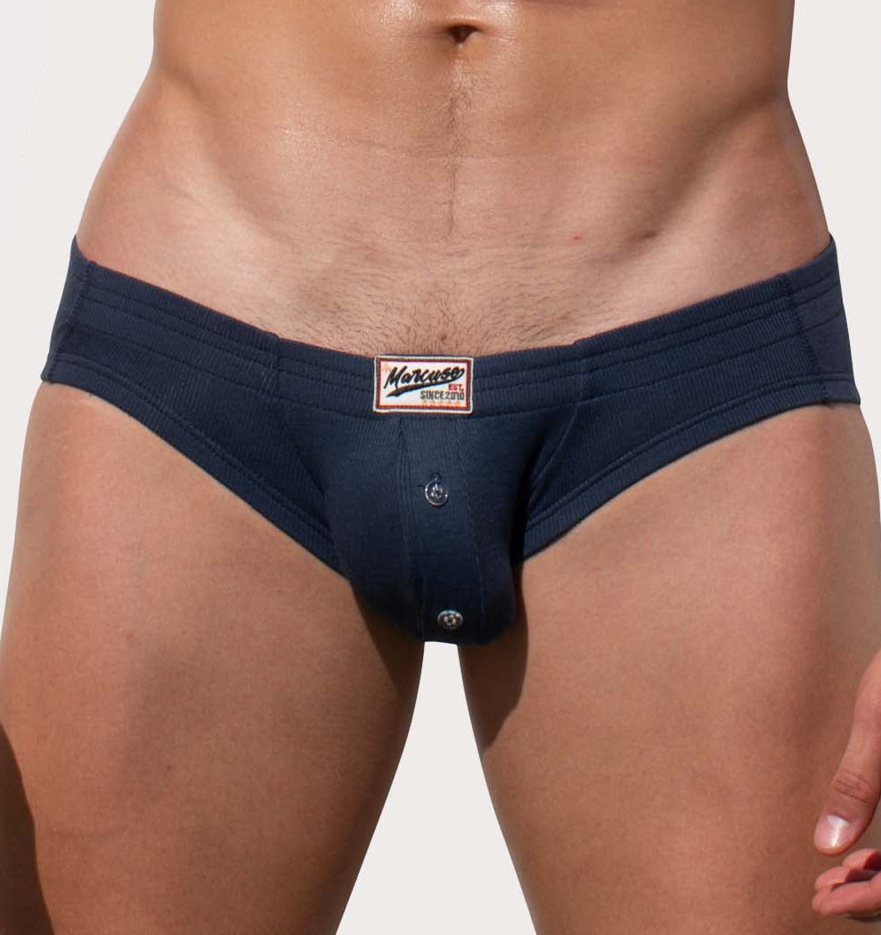 Waterboy Brief - Low-Rise Slip für Männer mit Knopf-Eingriff, navy