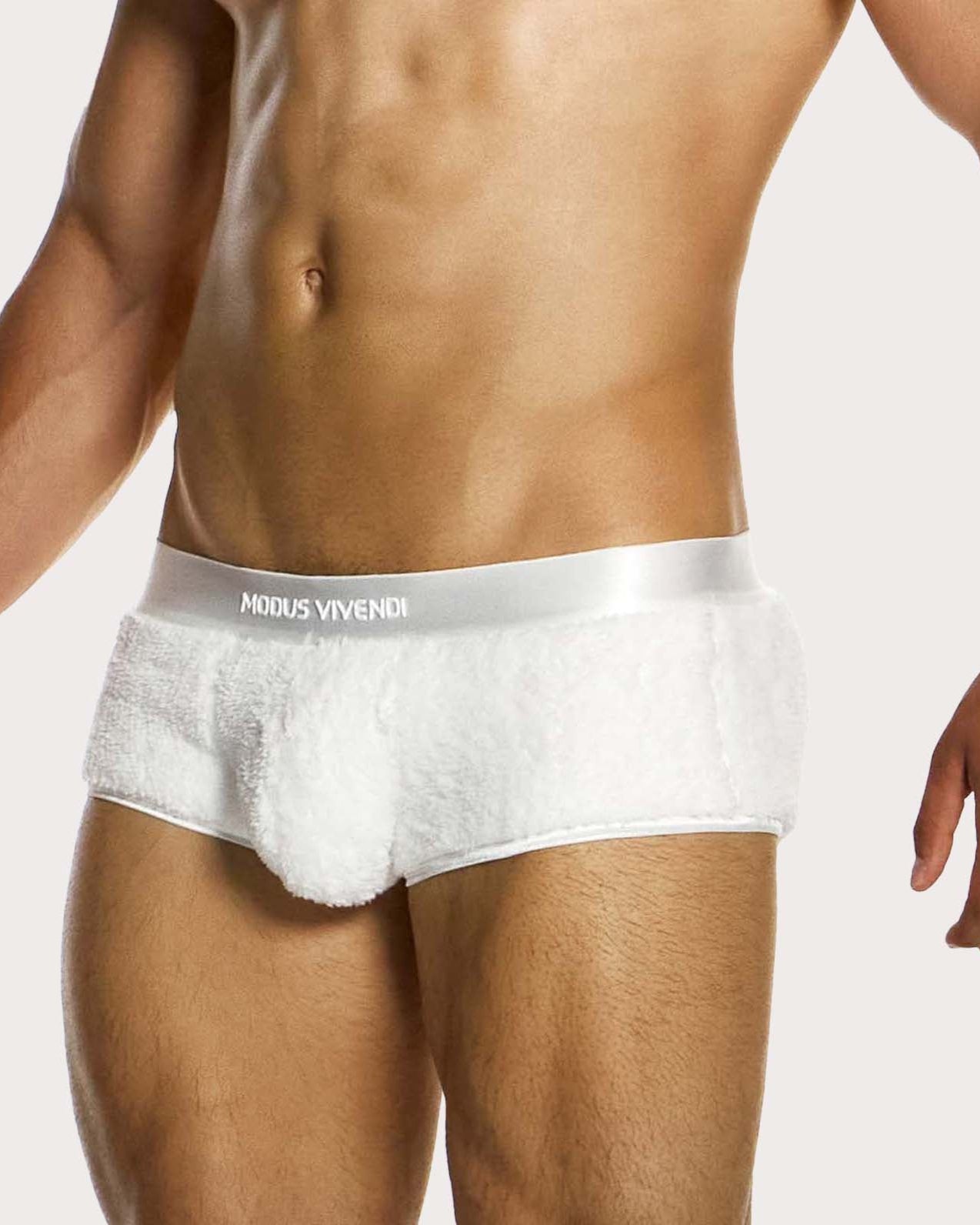 Ausgefallene Modus Vivendi Boxershorts 'Fur Boxer' white im Teddyfell Design, 50621379051846, 50621379084614, 50621379117382, 50621379150150