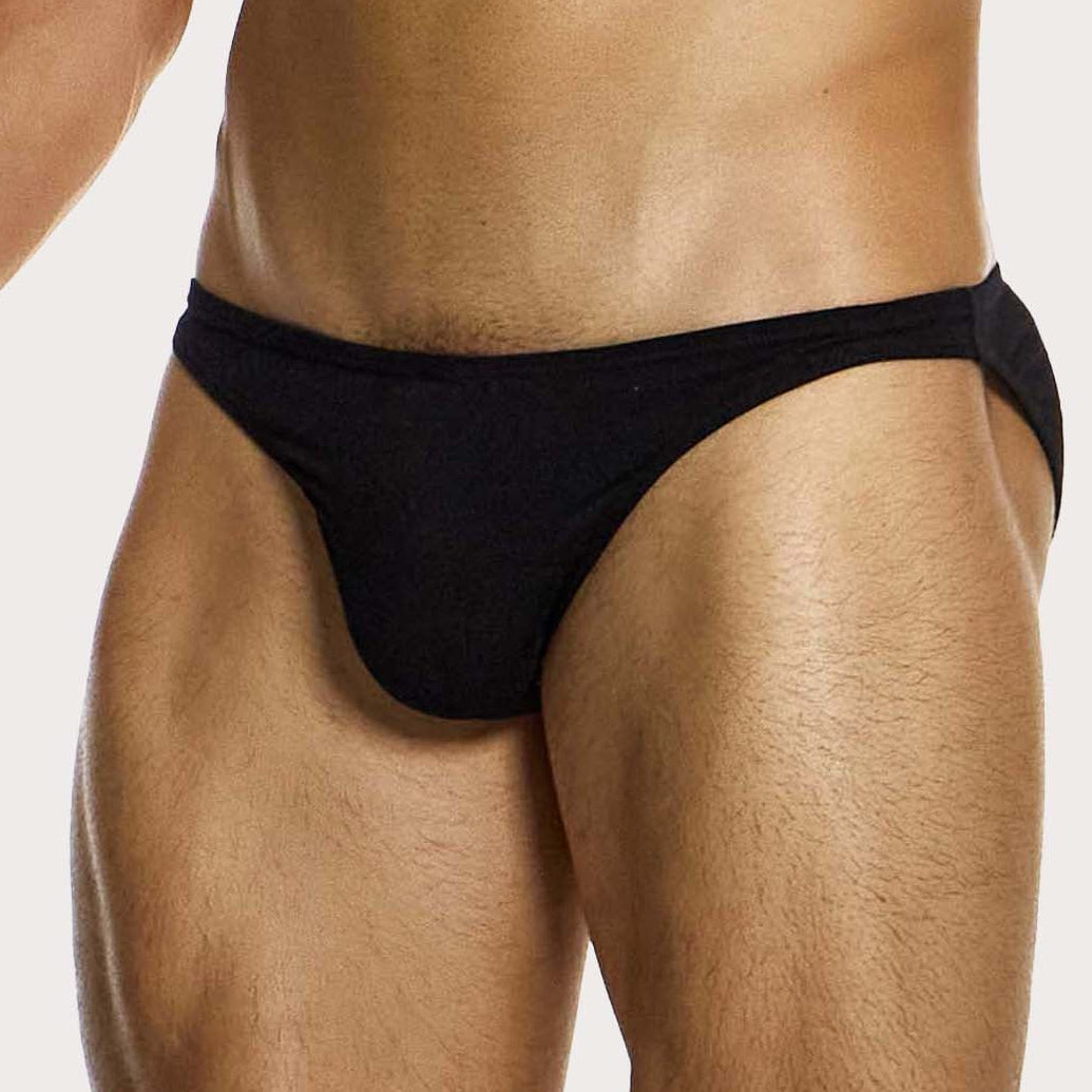 Modus Vivendi Slip 'Bamboo Low Cut Brief' black front, 0624221905222, 50624221937990, 50624221970758, 50624222003526