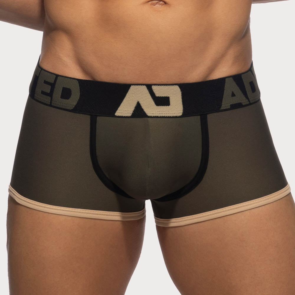 Addicted Naked Feeling Trunk - Microfaser Boxershorts mit Push-Up Funktion in khaki