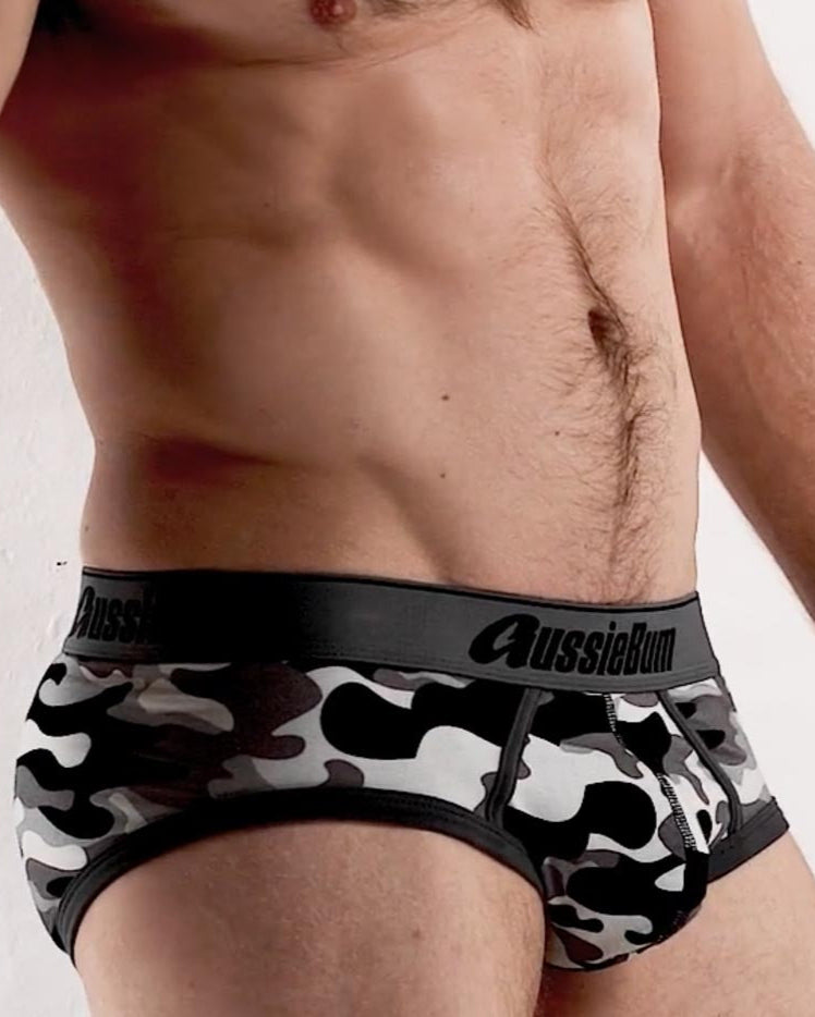 aussiebum Cottonsoft Brief Camo - komfortabler Slip für Männer mit perfekter Passform 