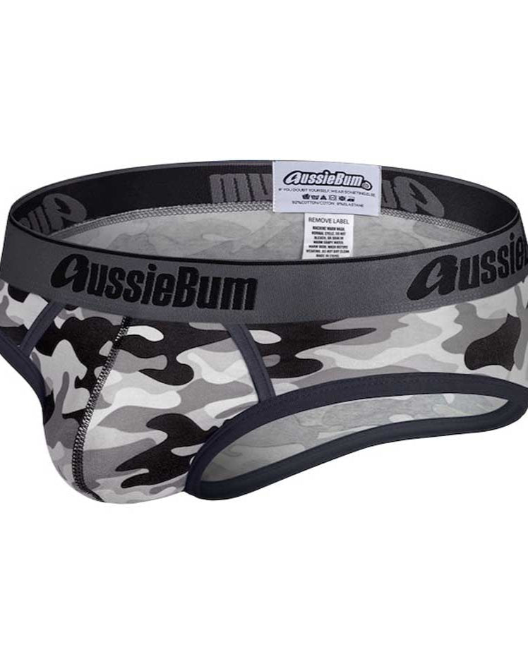 Aussiebum Slip 'Cottonsoft Brief' camo, detail - komfortabler Slip für Männer mit perfekter Passform 