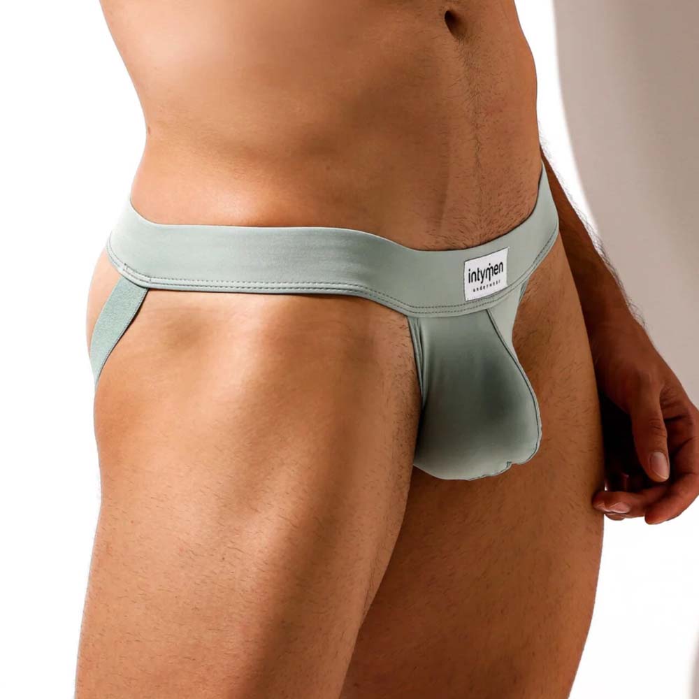 Intymen Proud Jock - Sexy geschnittener Jockstrap für Herren im Low-Rise Design aus Mikrofaser in hell-grün