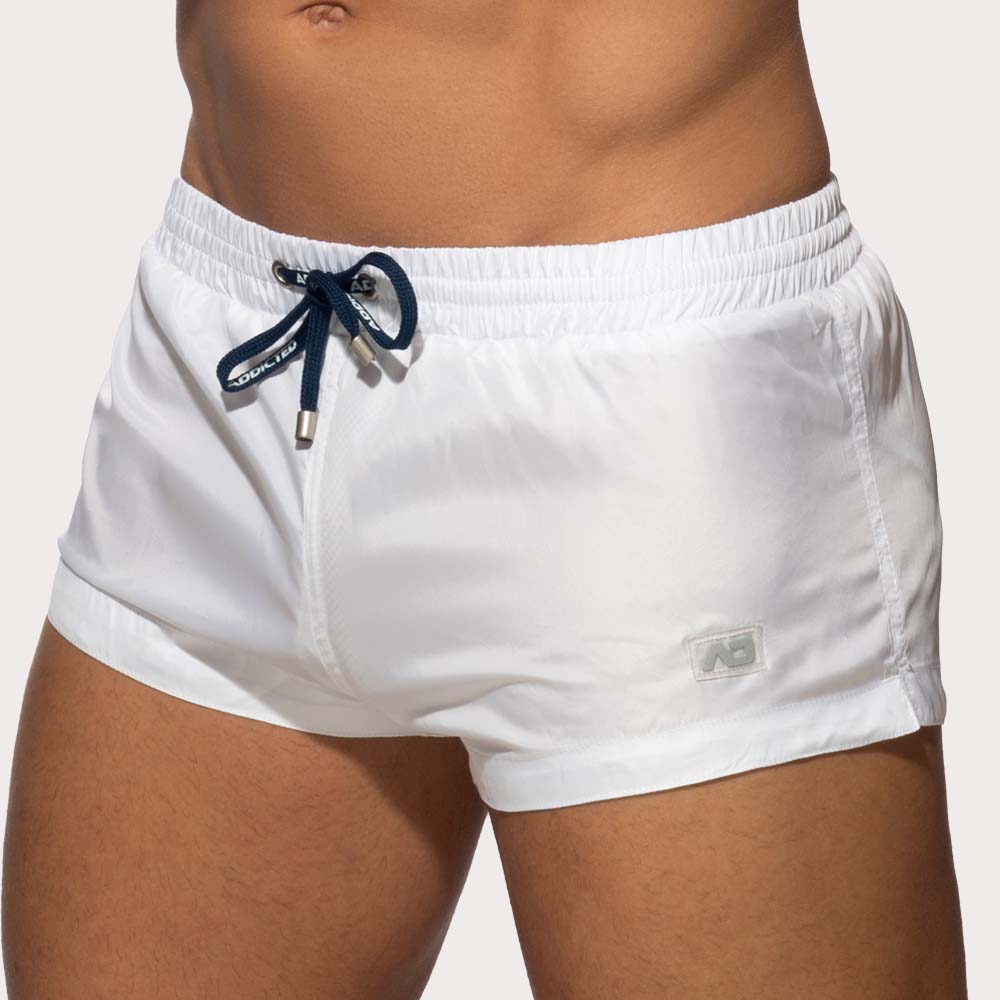 Sehr Knappe Badeshorts von Addicted Swimwear 'Basic Mini Short' white, side, 46511228485958, 46511228518726, 46511228551494, 46511228584262