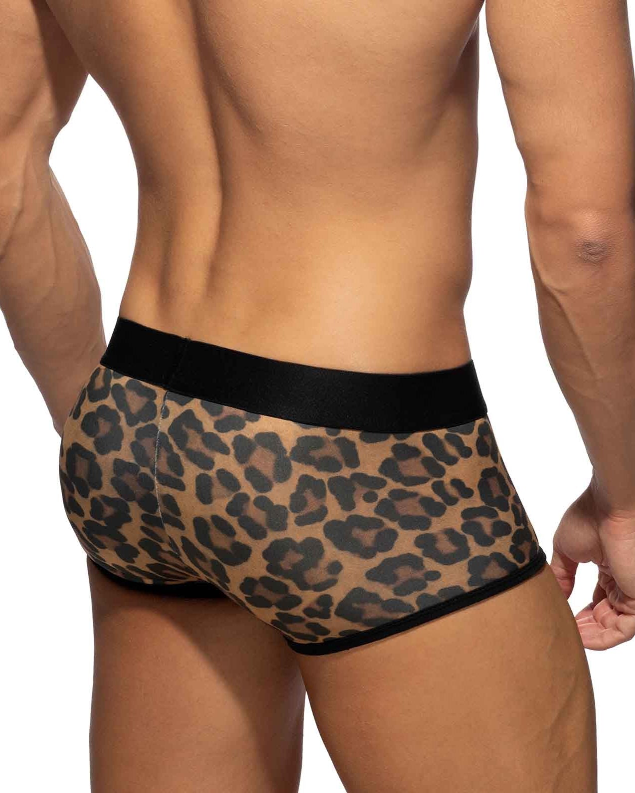 Addicted Leopard Fresh Trunk - Sexy Boxershorts mit ausgefallenem Leopardenprint, Rückseite