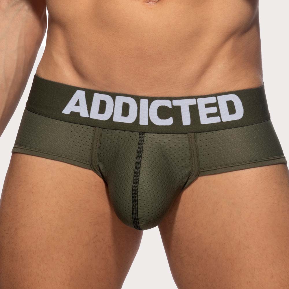 Mesh Slip mit Push-Up Funktion von Addicted Underwear in khaki