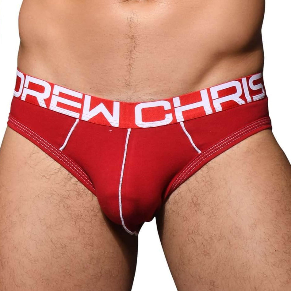 Roter Andrew Christian Jockstrap mit Kontrastnähten und Show-It Funktion