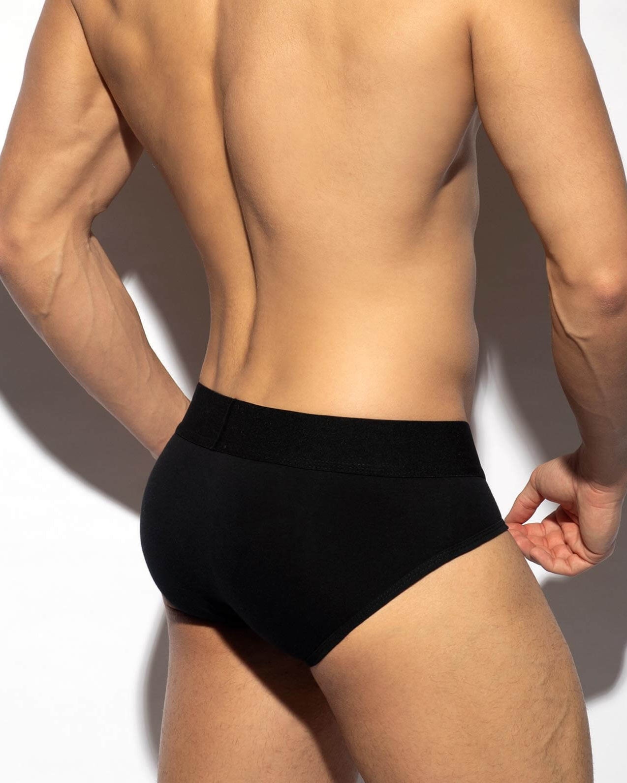 ES Collection Pack Up Wonderbrief - Herren Slip mit Push-Up Einlage, schwarz, Rückansicht