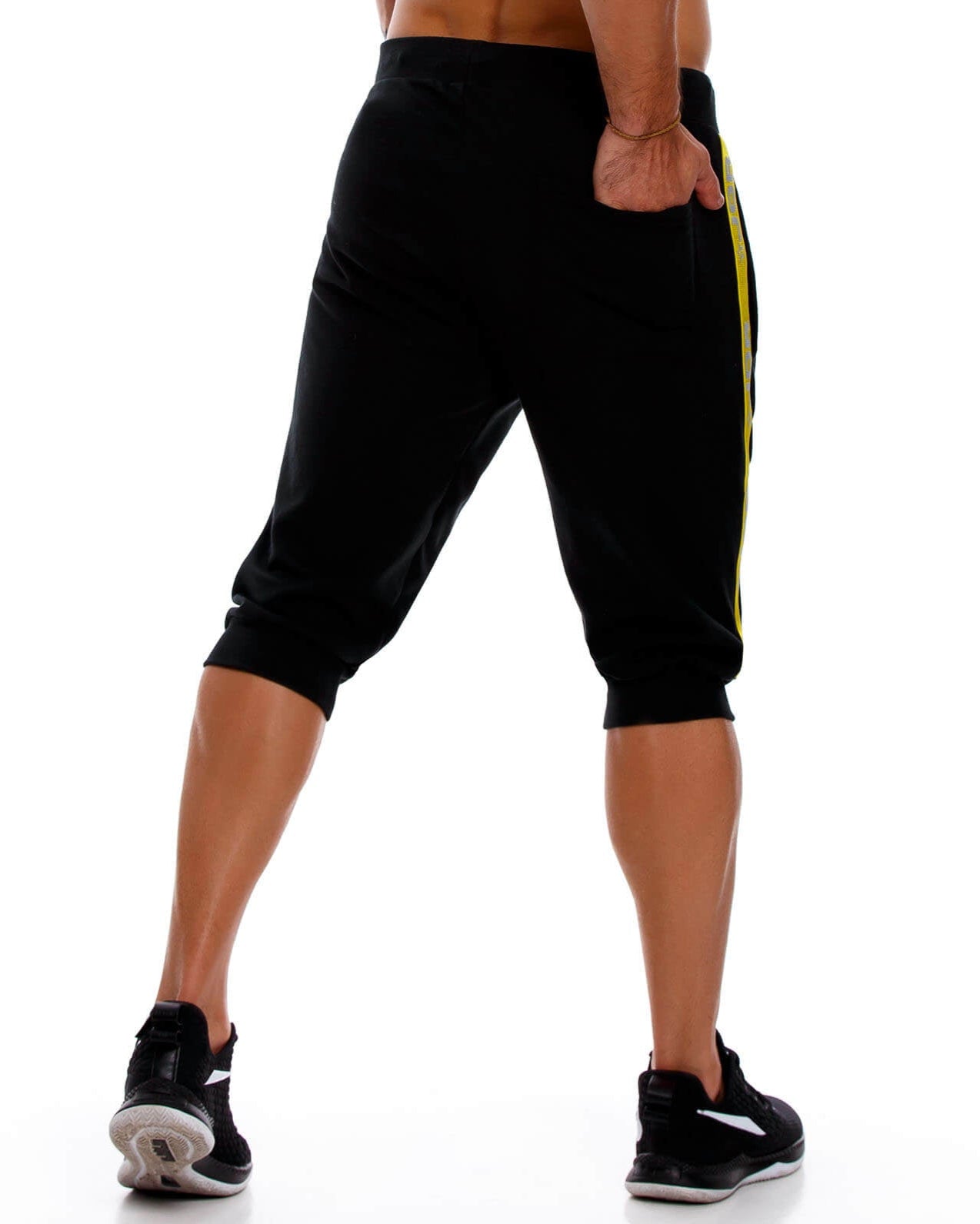 3/4 Herren Sporthose 'Short Pant SPARTA J1173' von JOR schwarz, Rückansicht