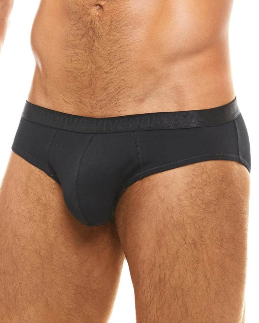 schwarzer Herren Slip 'Modus Vivendi Classic Brief' Seitenansicht