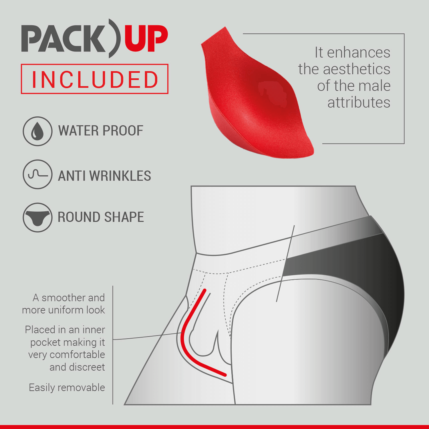 ES Collection 'PACK UP' Push Up Einlage 